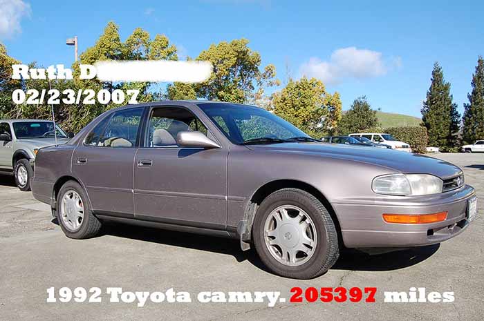 200K Mile Club - 1992 Toyota Camry