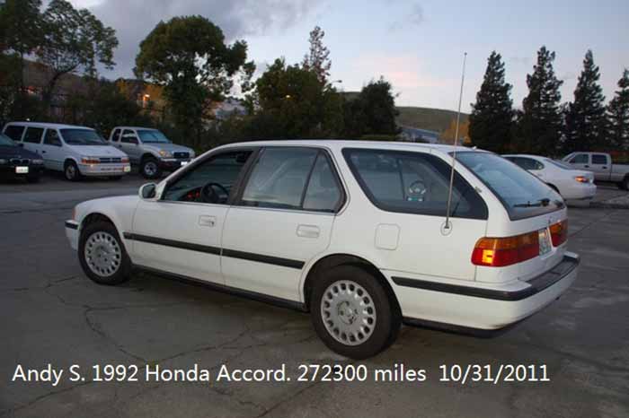 200K Mile Club - Andy S. 1992 Honda Accord