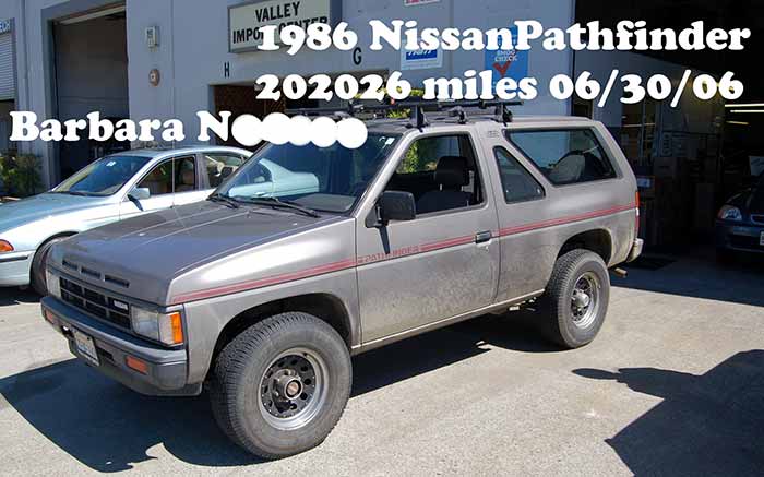200K Mile Club - 1986 Nissan Pathfinder