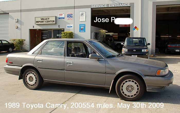200K Mile Club - 1989 Toyota Camry