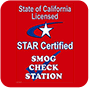 California Star Certified smog facility logo
